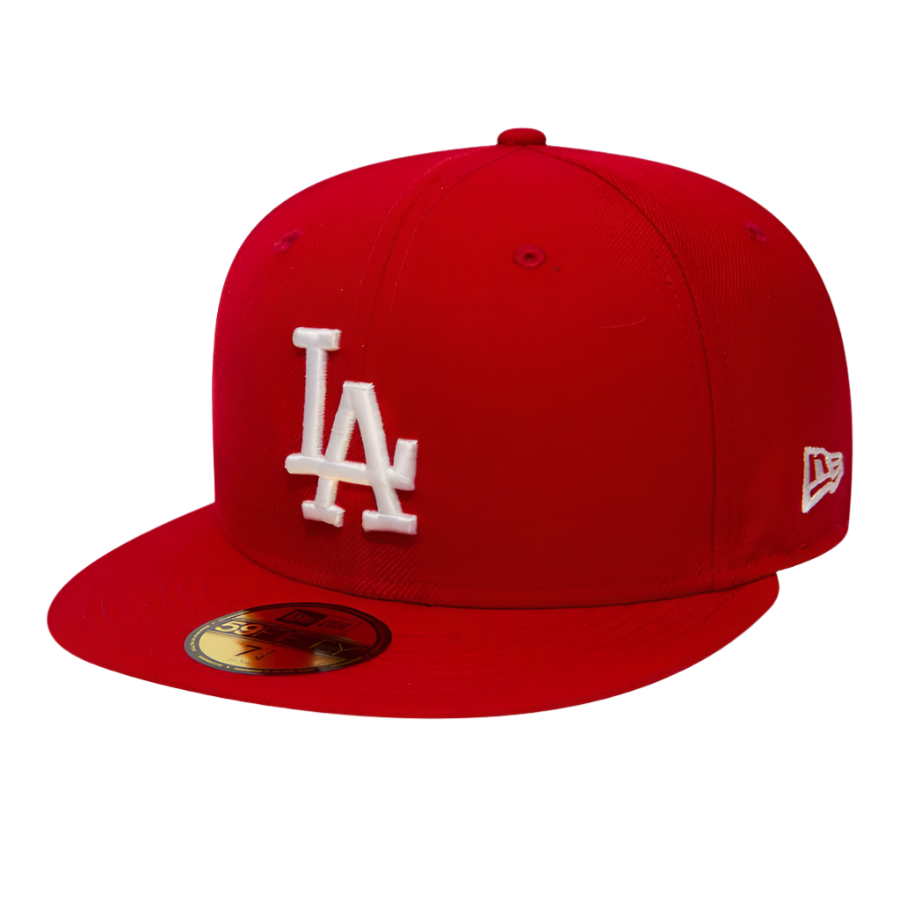 Red LA fitted cap