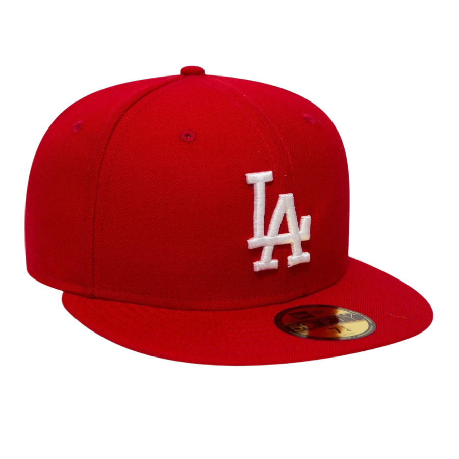 Red LA fitted cap