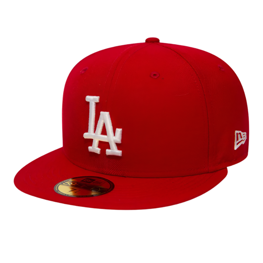 Red LA fitted cap