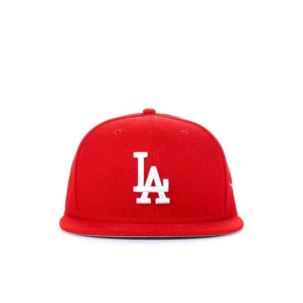 Red LA fitted cap