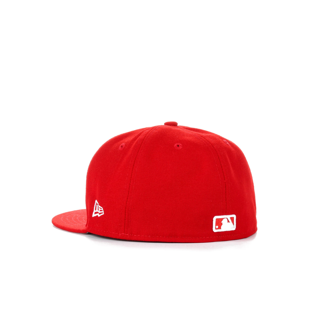 Red LA fitted cap
