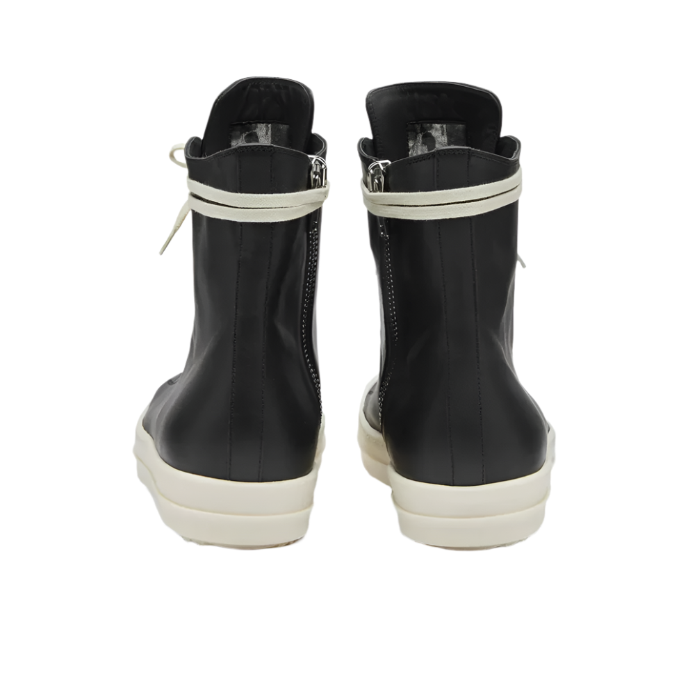 RICK OWENS HIGH SNEAKER BLACK & MILK
