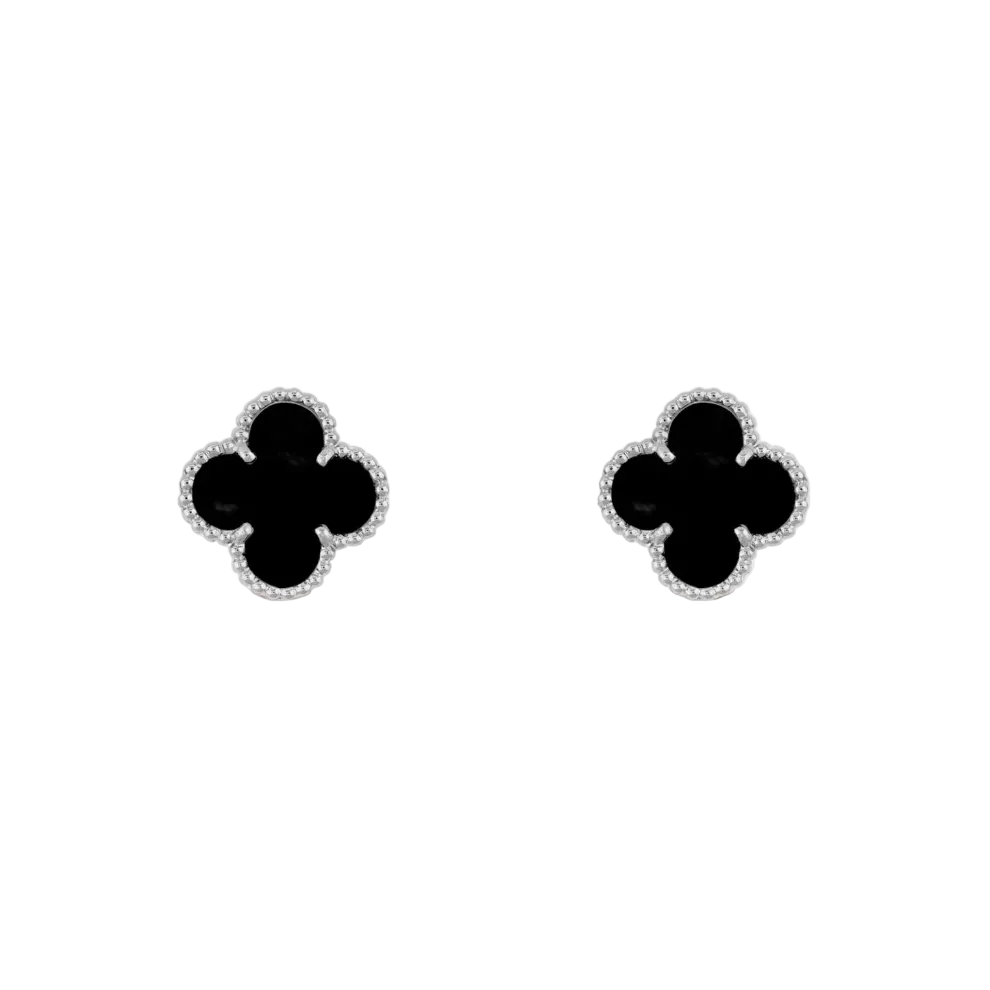 Van Cleef & Arpels Black and White gold earrings